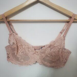 Adored By Adore Me Chelsey Unlined Lace Underwire Bra Pink Size 36C